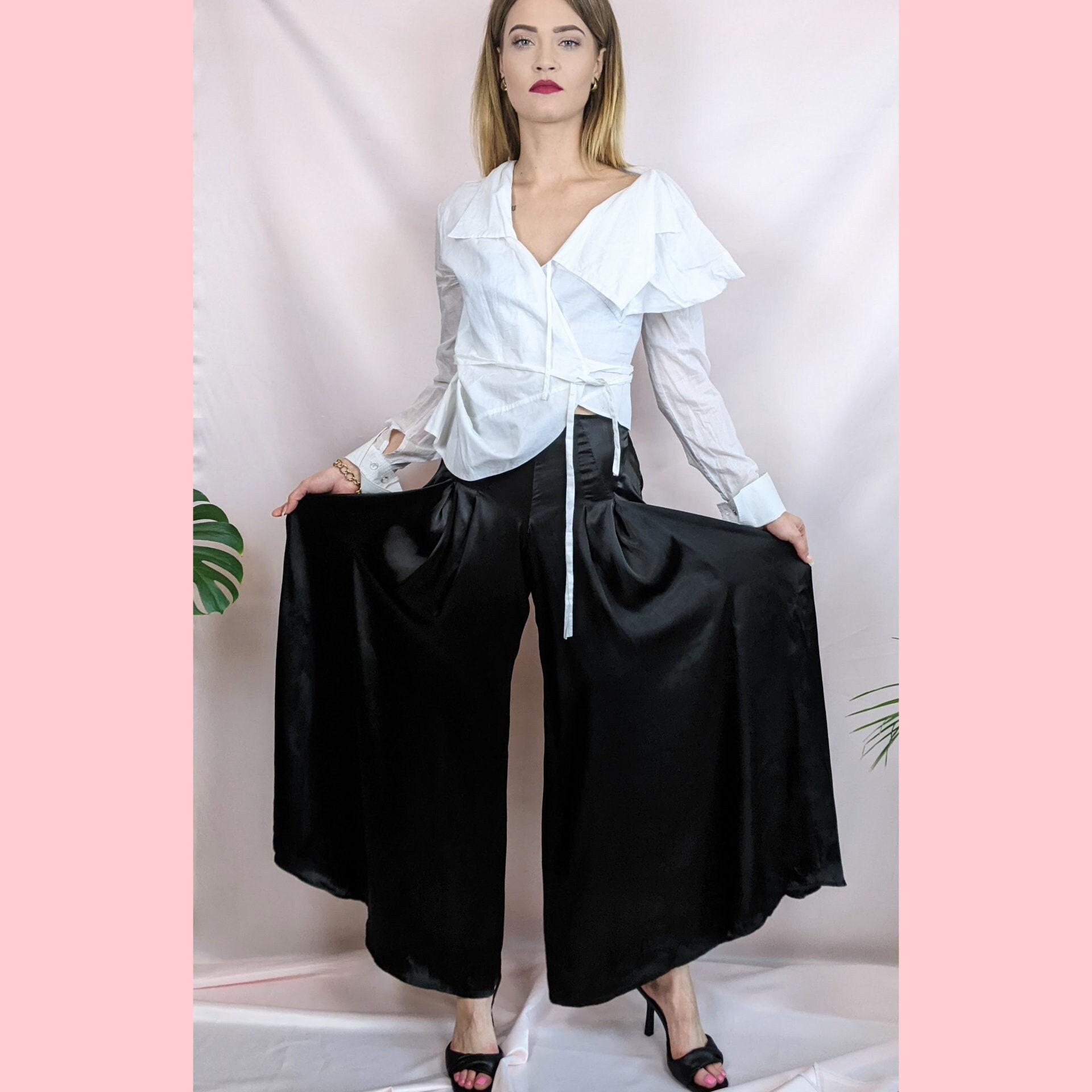 Y2K Aesthetic Outfits  Ultra Wide Leg Pants – TGC FASHION