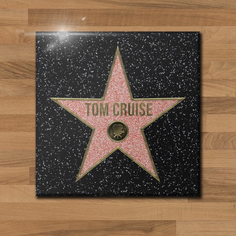 Personalized Hollywood Walk of Fame Ceramic Tile Add your own name and Icon 3 Sizes Available image 6