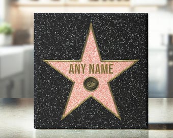 Personalisiert Walk Of Fame Kaffeebecher – 250 Ml, Keramik, Mit Namen Im Hollywood-Stern