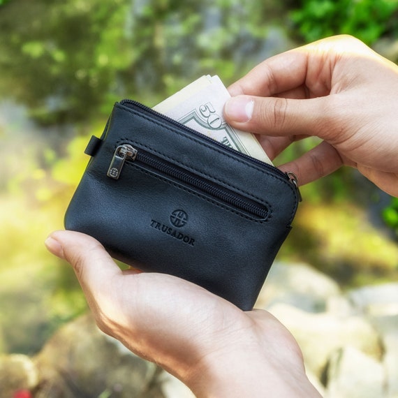 Minimalist Lightweight Womens Zipper Wallet Coin Purse Small Phone Bags  Wristlet 
