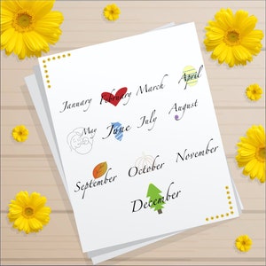 Maand Sticker Pack, New Year Stickers, Laptop Stickers, Theme Pack Sticker, Bullet Journal Stickers