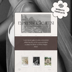 Photography Website Template: Modern Squarespace 7.1 Design