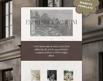 Modern Photographer Website | Squarespace 7.1 Template