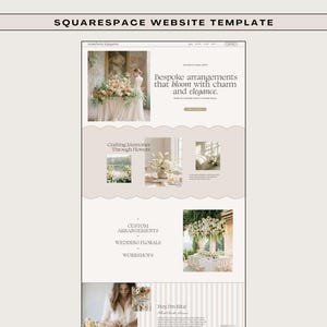 Modern Squarespace Website Template | Premium Florist Website | Squarespace 7.1 | Playful Website Template