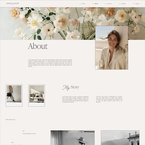 Minimalist Wedding Photographer Website Template: Squarespace 7.1