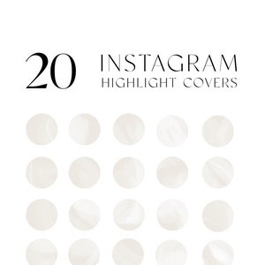 Beige Abstract Instagram Highlight Covers: Minimalist Brush Set (Digital Download)
