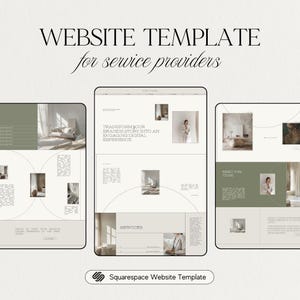 Minimal Squarespace Website Template | Premium Social Media Manager Website | Squarespace 7.1 | Modern Minimal Geometric Website Template