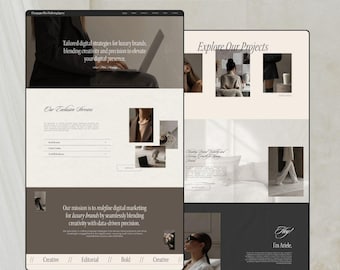 Luxury Squarespace Website Template | Bold Modern Design
