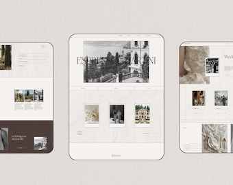 Plantilla de sitio web minimalista de Squarespace / Sitio web premium para fotógrafos de bodas / Squarespace 7.1 / Plantilla de sitio web minimalista moderna