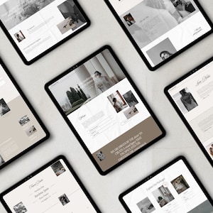 Luxury Wedding Photographer Website Template: Modern Editorial Squarespace 7.1
