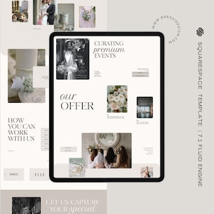 Squarespace Website Template for Event Planners and Wedding Professionals | Squarespace 7.1 Fluid Engine Template | Modern Website