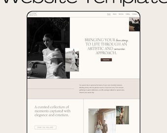 Hemsidesmall för redaktionell bröllopsfotograf | Squarespace 7.1