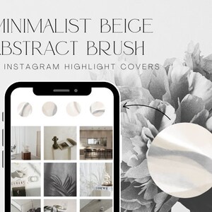 Beige Abstract Instagram Highlight Covers: Minimalist Story Icons (Digital Download)