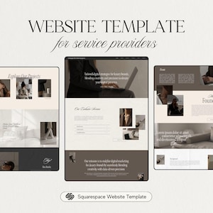 Premium Squarespace Website Template | Luxury Social Media Manager Website | Squarespace 7.1 |  Bold Modern Website Template