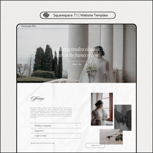 Luxury Wedding Photographer Squarespace 7.1 Website Template