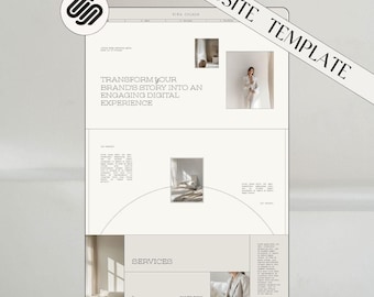 Minimalist Squarespace Website Template: Social Media Manager Portfolio