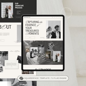 Editorial Squarespace 7.1 Template: Modern Wedding Photographer Website