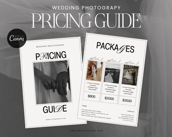 Hochzeitsfotograf Ratgeber Vorlage: Canva Preisliste (Digitaler Download)