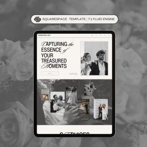 Editorial Squarespace Website Template | Luxury Wedding Photographer Website | Squarespace 7.1 | Modern Minimal Website Template