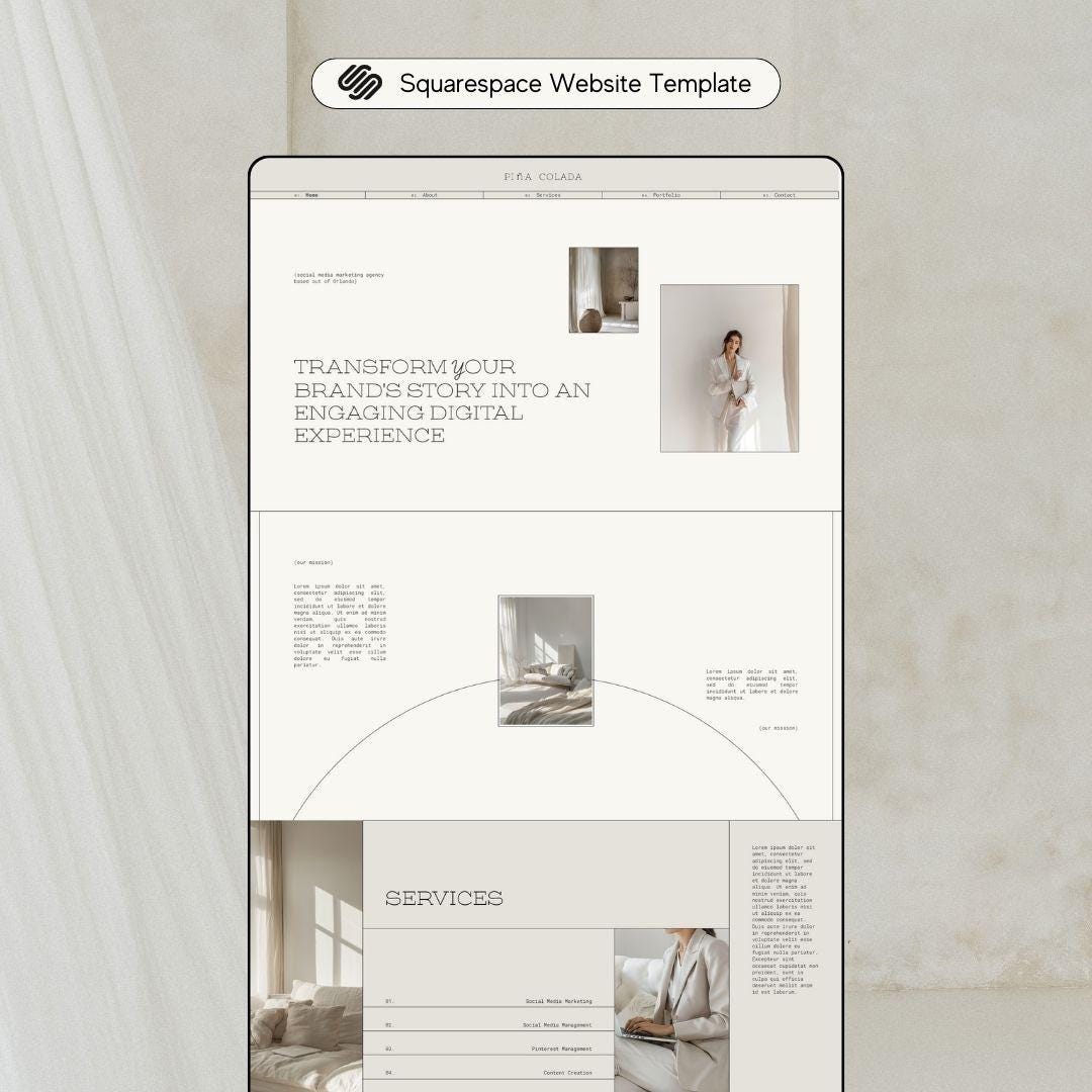 Premium Interior Designer Website | Minimal Squarespace Website ...