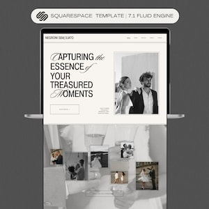 Minimalist Squarespace 7.1 Template: Luxury Wedding Photographer Website