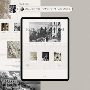 Minimalist Wedding Photographer Website Template: Squarespace 7.1