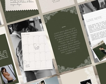 Cozy Green Instagram Canva Templates for Photographers (Digital Download)