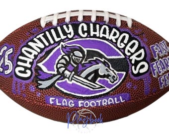 Custom Hand-Painted Football: Personalized Sports Gift, Senior Night, Team Spirit, Coaches Gift