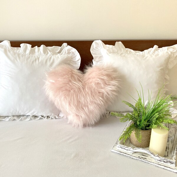 Pink Heart Pillow - Etsy