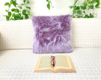 lavender fluffy pillow