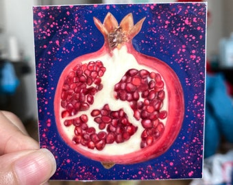 Pomegranate vinyl stickers | Greek Mythology art