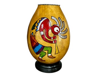 Espíritu de la flauta - Jarrón de calabaza Kokopelli