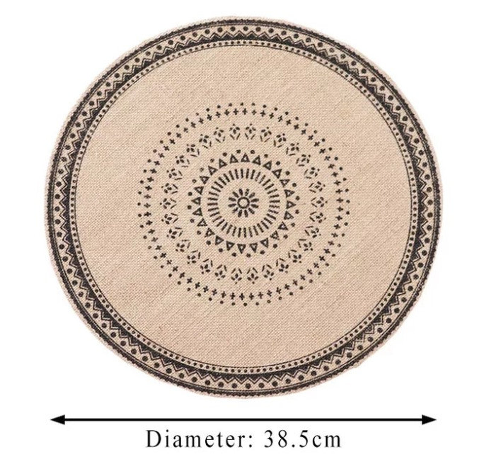 Round Table Mat Linen Table Mat 38Cm NonSlip Coffee Cup Mats Etsy