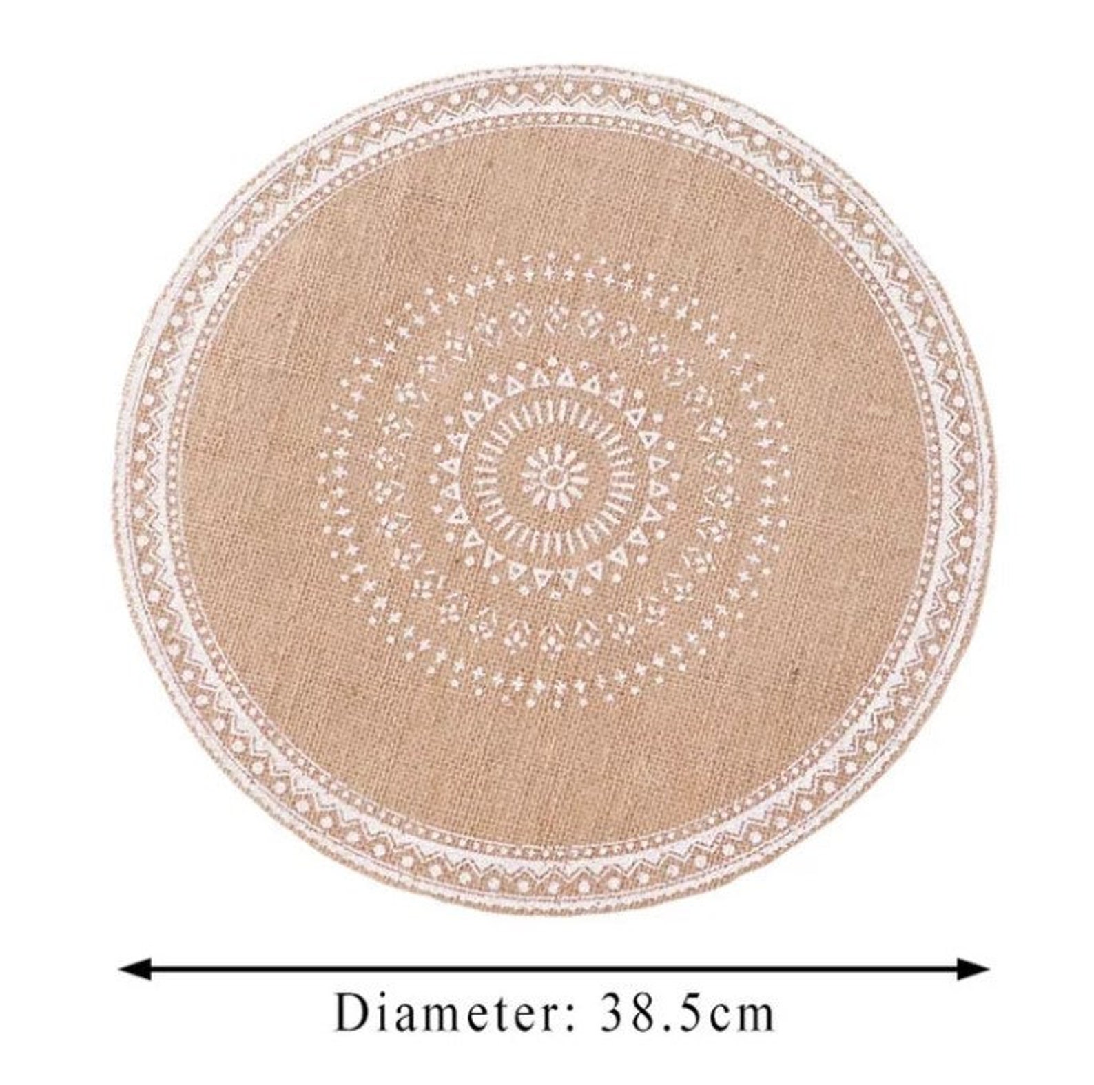 Round Table Mat Linen Table Mat 38Cm NonSlip Coffee Cup Mats Etsy