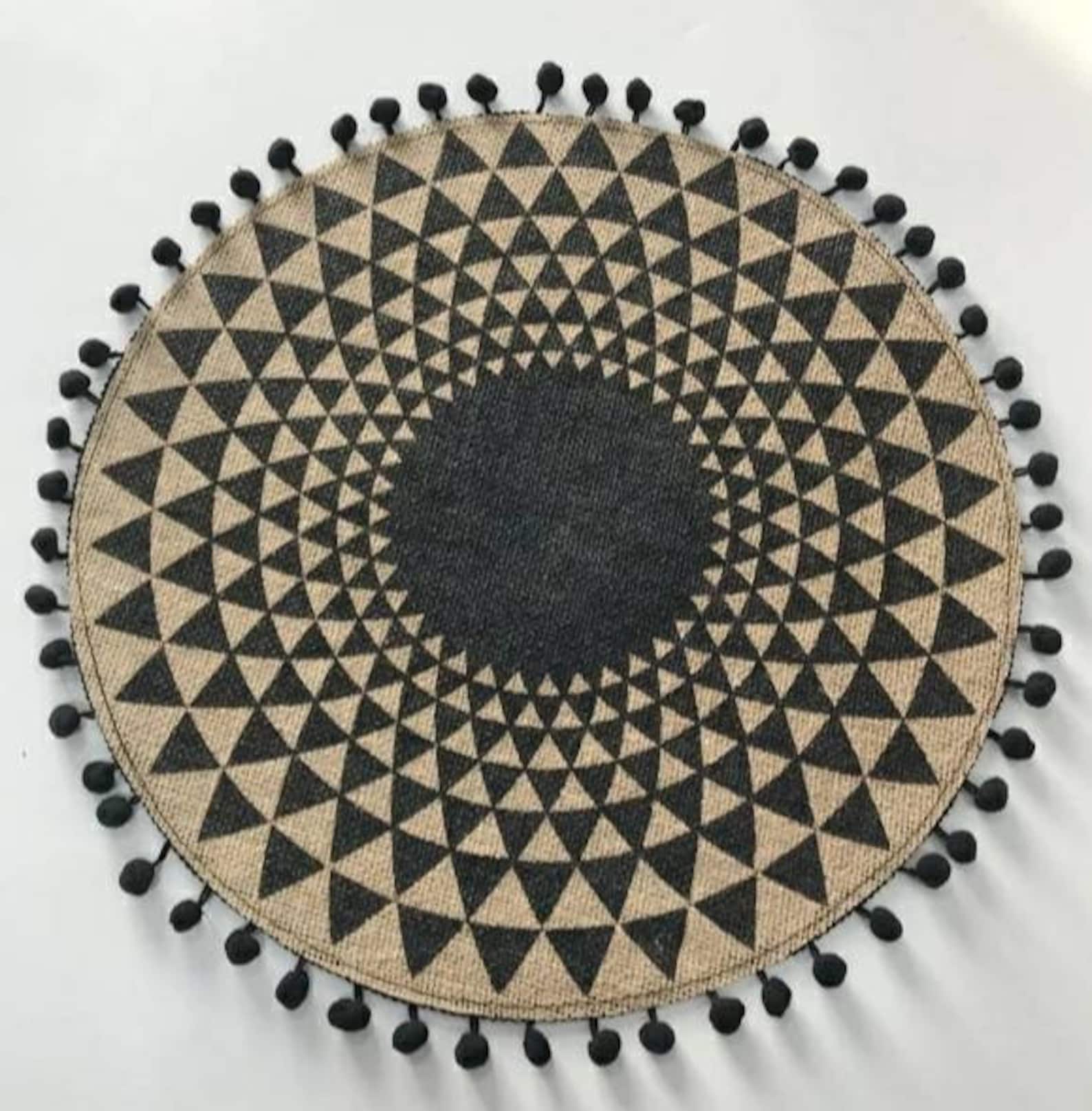 Round Table Mat Linen Table Mat 38Cm NonSlip Coffee Cup Mats Etsy