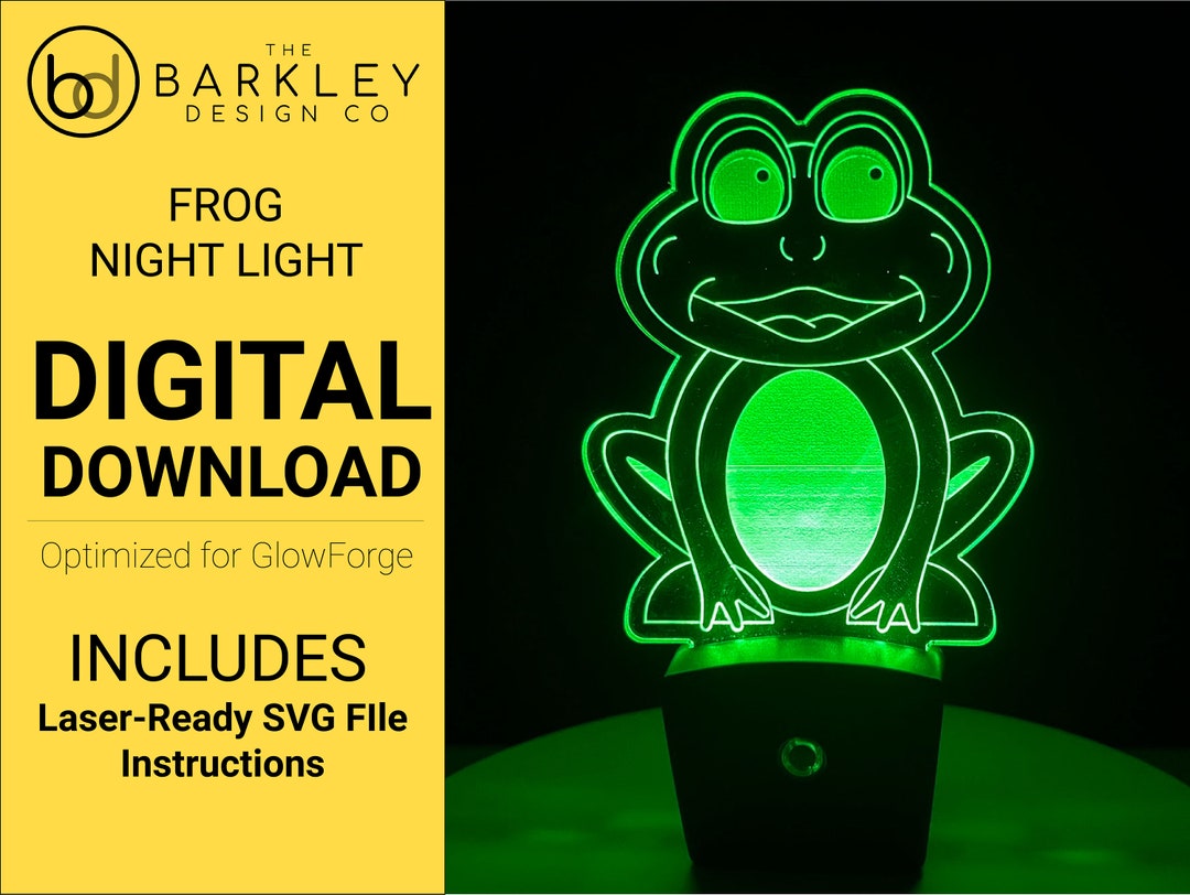 Digital Download Frog Night Light LED Multicolor Laser Etsy