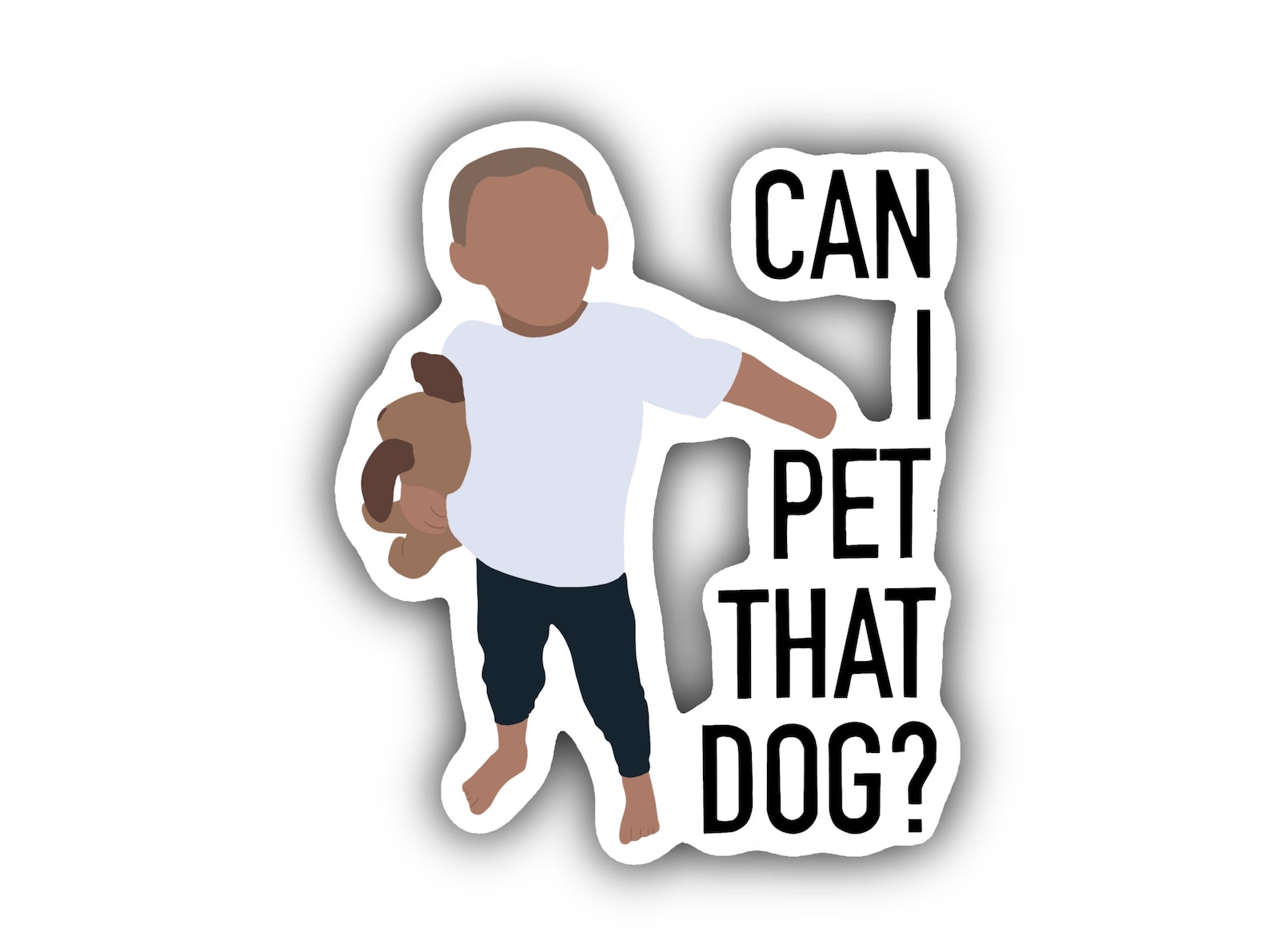 Can I Pet That Dog Sticker Vinyl Sticker TikTok Etsy