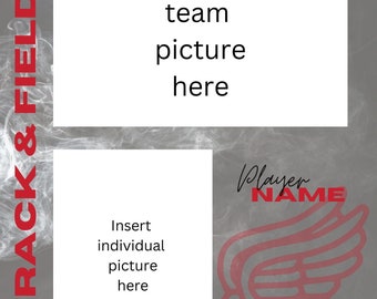 Track & Field Memory Mate Template 8x10in