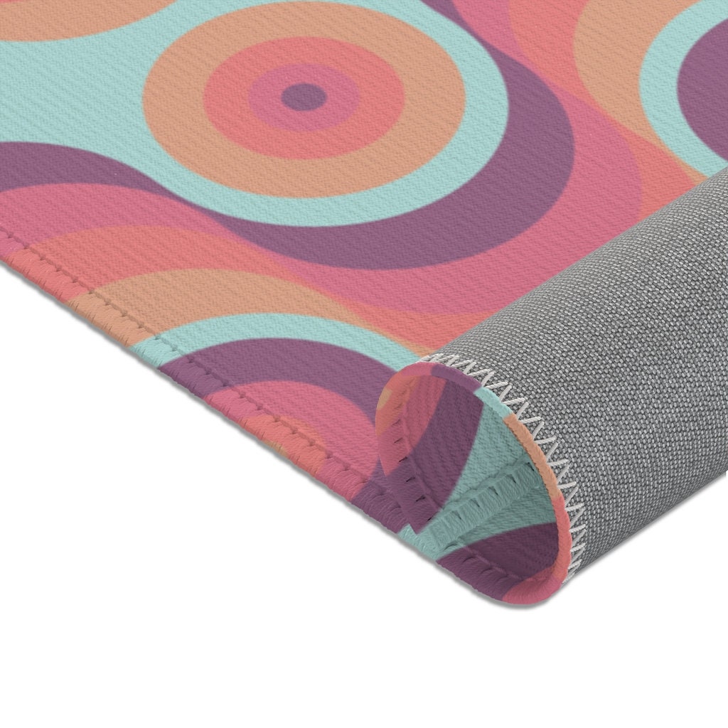 Retro Area Rug Groovy Rug Retro Rug 70's Rug Groovy Etsy UK