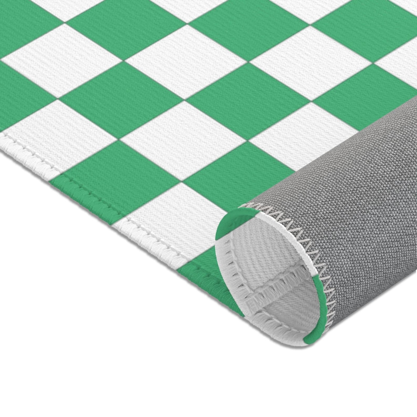 Groovy Checkered Green & White Area Rugs Etsy