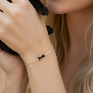 Juego de 4 pulseras de los deseos con diseño de gato, joyería de amistad hecha a mano, accesorio con dije para amantes de los gatos, cordón ajustable, paquete de regalo de cumpleaños.