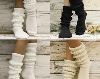Lot de 4 chaussettes ULTIMES en coton pour femmes, chaussettes souples confortables et confortables, fabrication américaine, chaussettes souples de qualité, coton épais des années 90 80