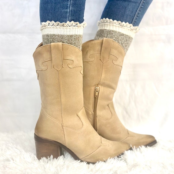Boots with sock top new arrivals
