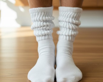 ULTIMATE XL foot shorter cotton slouch sock | USA knitted 10-14 size adult  men, women unisex -  America Made quality hosiery