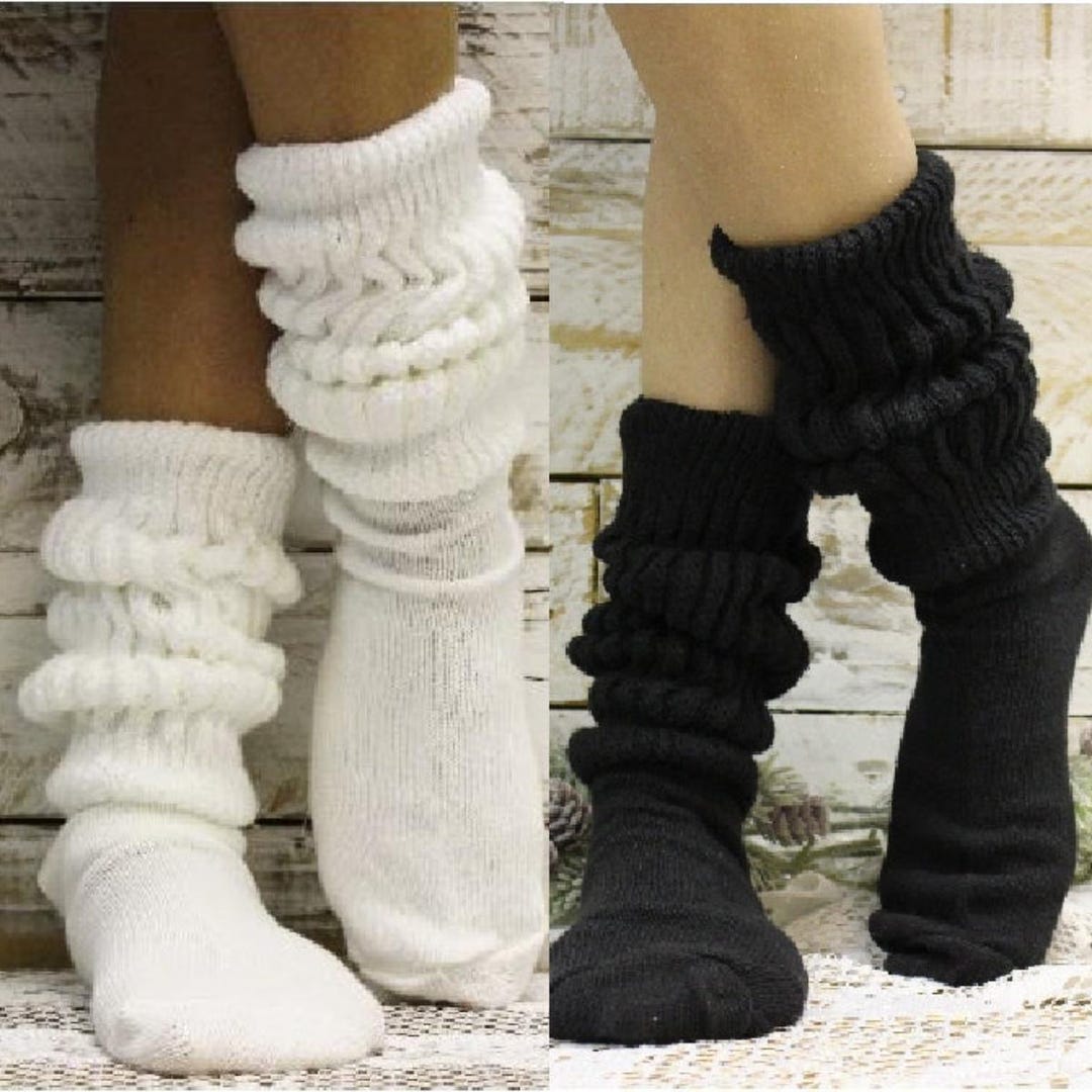 ULTIMATE 2 Pairs Slouch Sock Pack, Chunky Cotton Socks, Thick