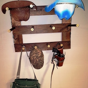 4 Cowboy Hat Rack | Cowboy Hat Holder | Rustic Western Hat Display | Handcrafted Wooden Organizer | Space-Saving Home Decor | Made in USA