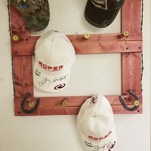 12B - 12 Capacity Baseball Cap Wall Hanging cowboy hat rack cowboy hat holder western hat rack