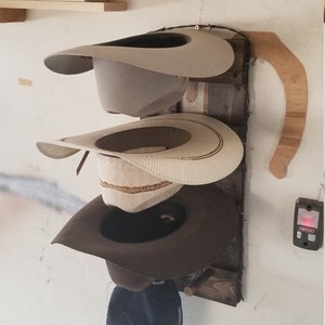 3 Hat Vertical Functional Western Decor Wall Hanging Cowboy Hat Rack Cowboy Hat Holder Western Hat Rack Etsy