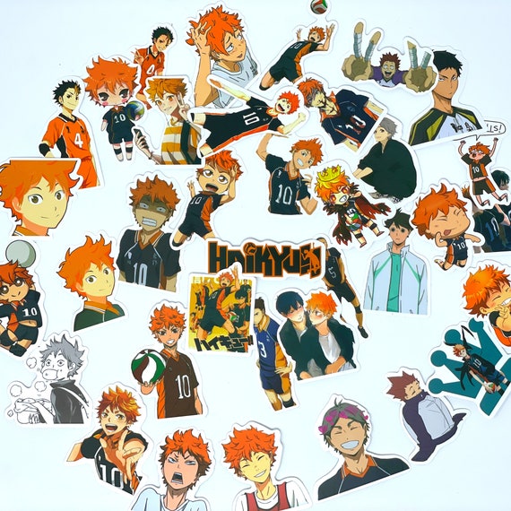haikyuu inspired anime stickers waterproof stickers for etsy