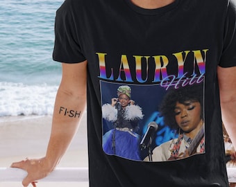 LAURYN HILL FUGEES 1990年代 R&Bソウル ヴィンテージ風 トップTシャツ